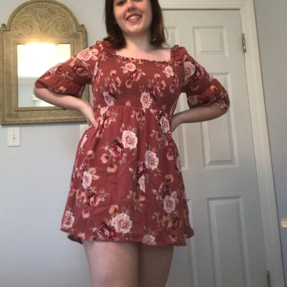 Xhilaration Stretch Top Square Neckline Mini Dress